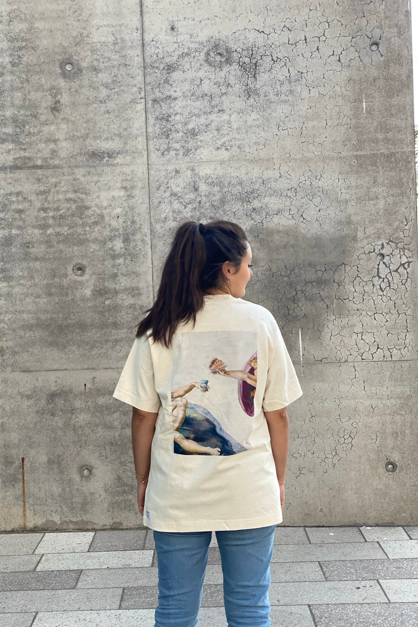 T-Shirt mit Michelangelo-Print